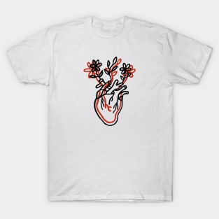 Heart love loving saint valentines minimal love T-Shirt